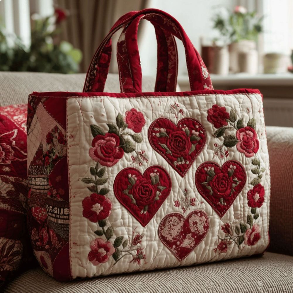 Luxury Quilted Bags - New Cat Pattern Quilted Tote Bag