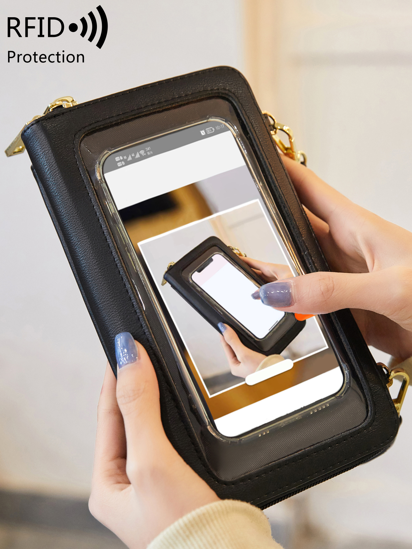 Women's Fashion Touchscreen Mo - Wristlet Wallet Zipper บทวิจารณ์และราคา