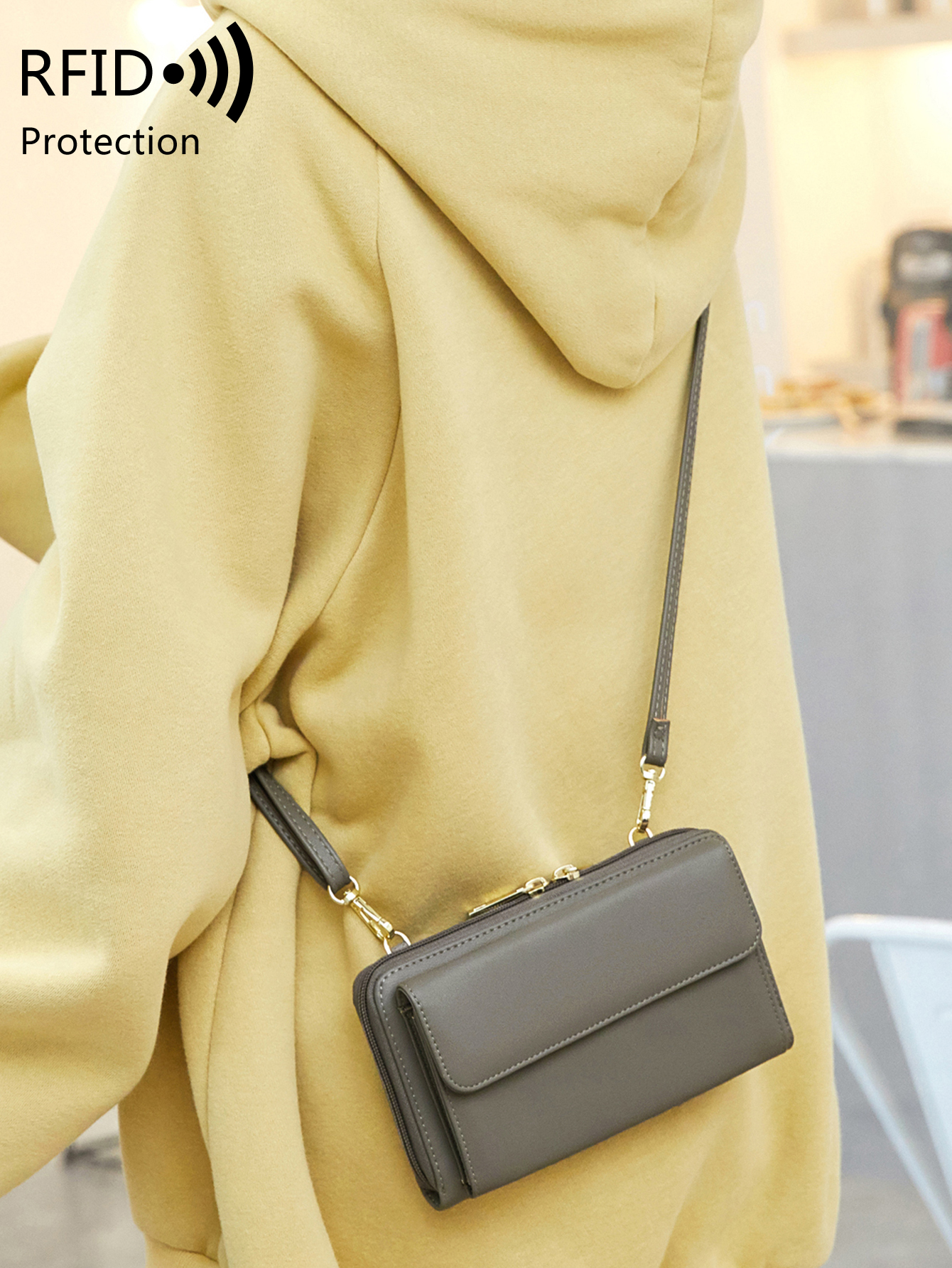 Women's Fashion Touchscreen Mo - Wristlet Wallet Zipper บทวิจารณ์และราคา