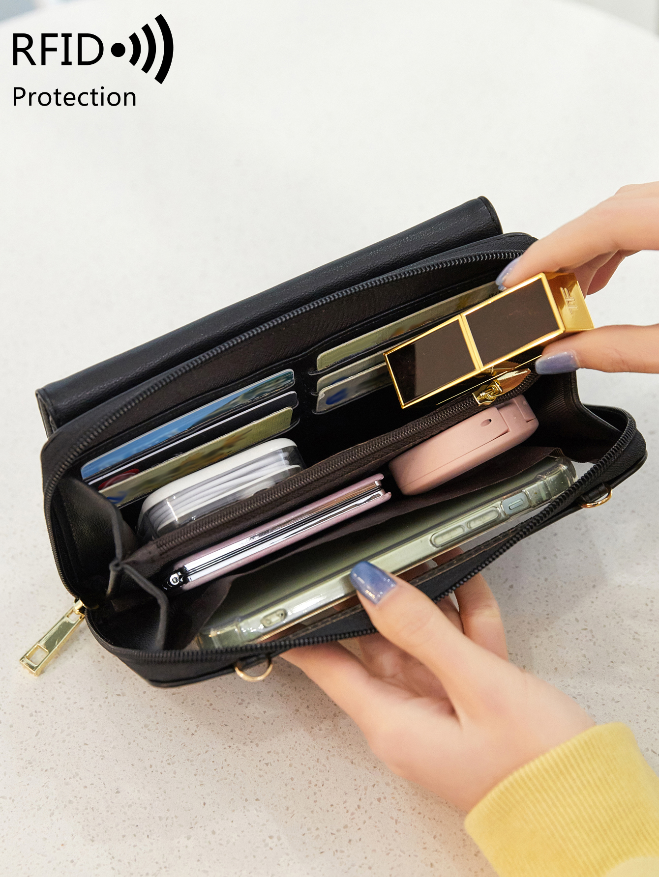 Women's Fashion Touchscreen Mo - Wristlet Wallet Zipper บทวิจารณ์และราคา