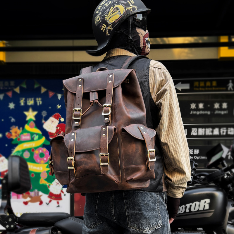 New Arrivals Leather Backpack  - Luxury Bags Laptop บทวิจารณ์และราคา