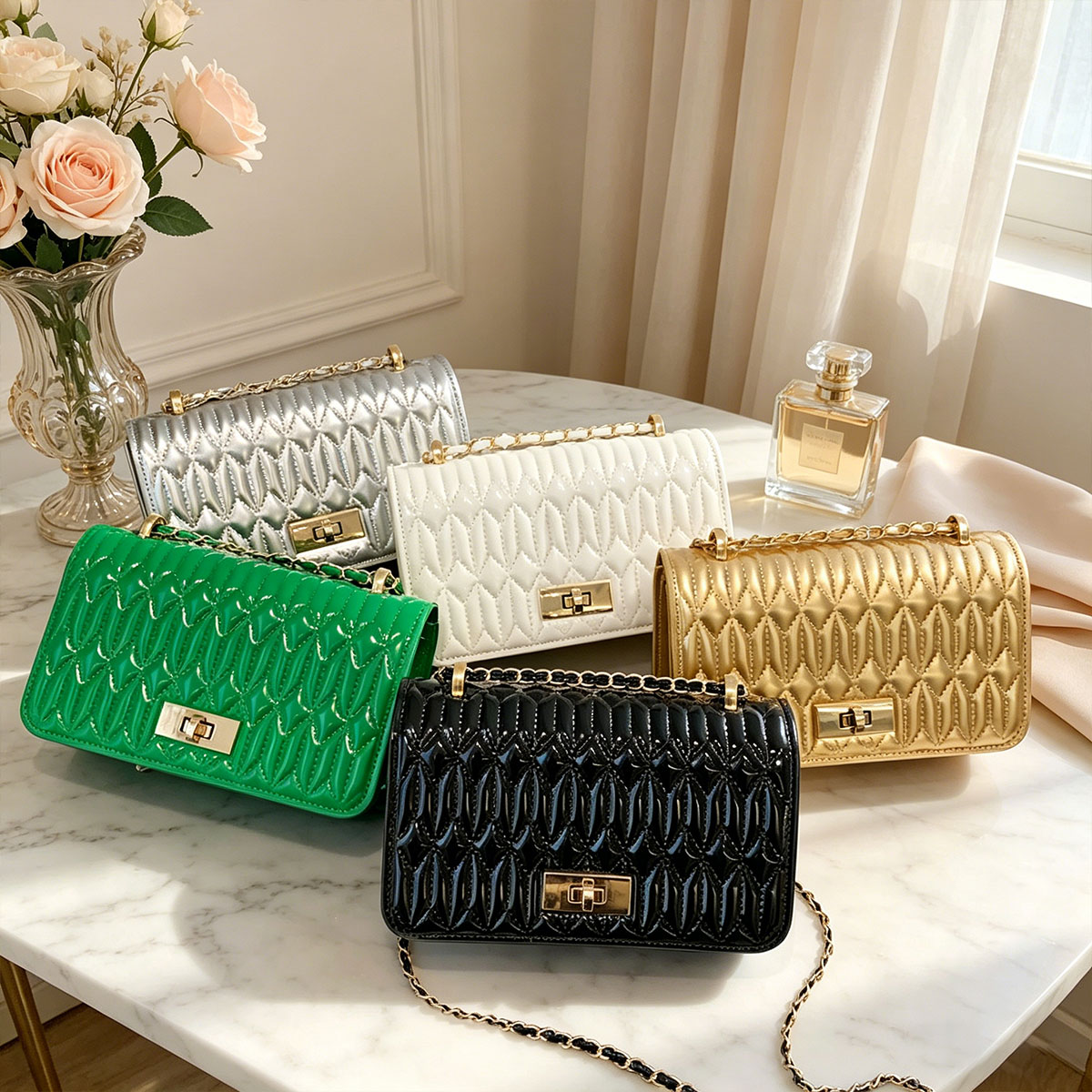 Light Luxury Argyle Quilted Qu - Luxury Quilted Bags บทวิจารณ์และราคา