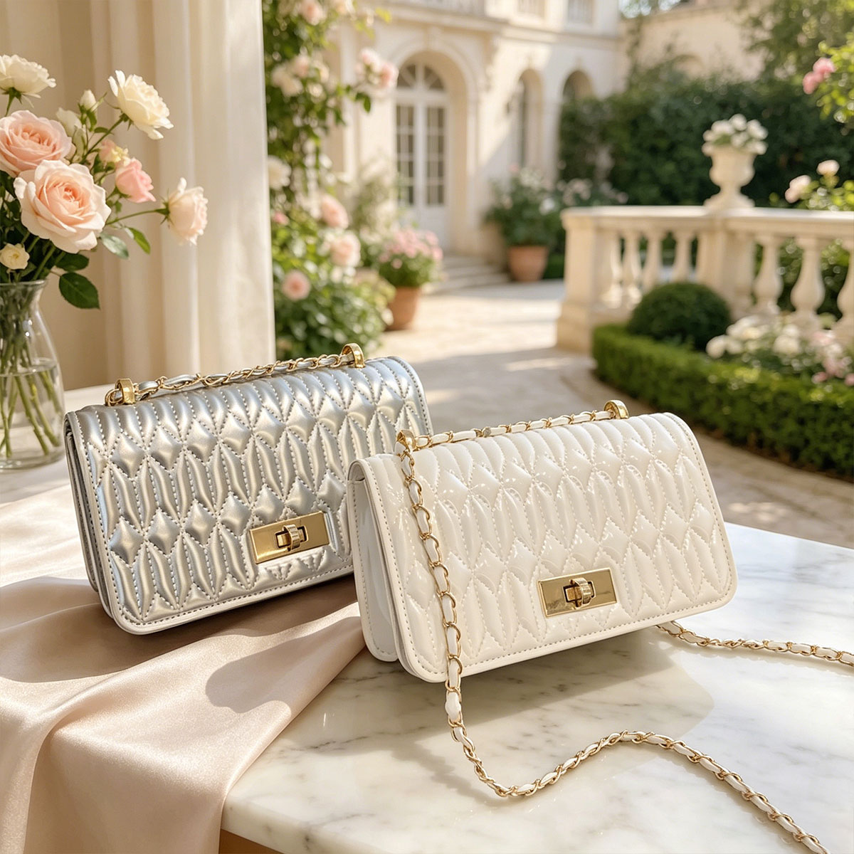Light Luxury Argyle Quilted Qu - Luxury Quilted Bags บทวิจารณ์และราคา
