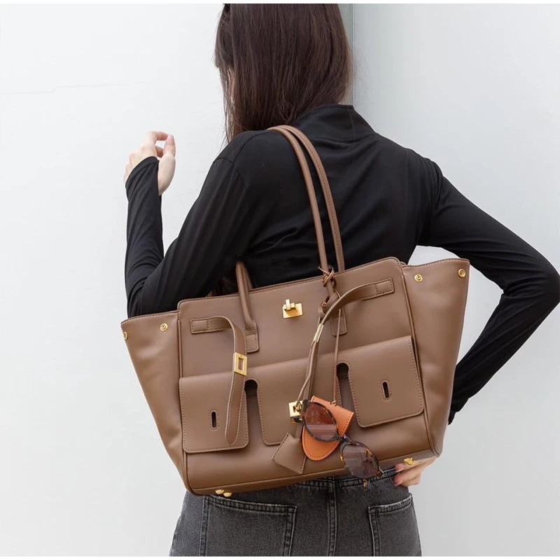 New Luxury Silver Buckle Large - Luxury Bags With Silver Hardware บทวิจารณ์และราคา