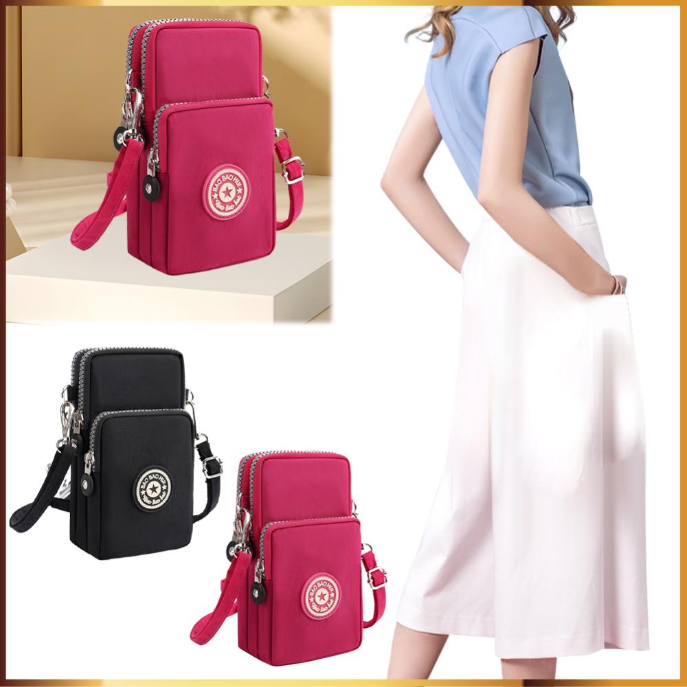 Nylon Small Crossbody Bag with - Wristlet Wallet Zipper บทวิจารณ์และราคา