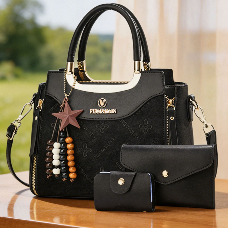 Stylish women's handbag, solid - Luxury Bags For You บทวิจารณ์และราคา