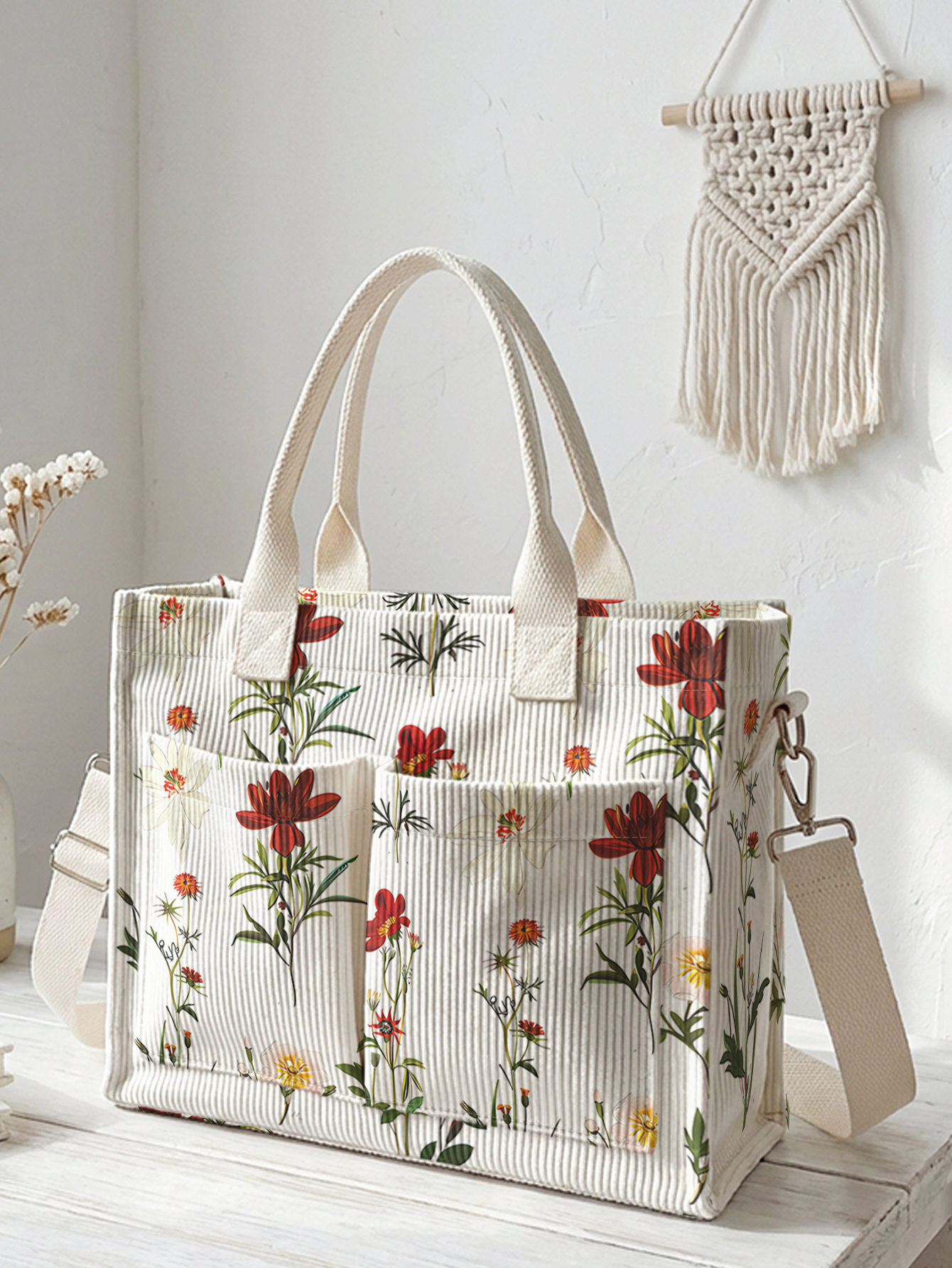 Vintage Botanical Wildflower P - Luxury Quilted Bags บทวิจารณ์และราคา