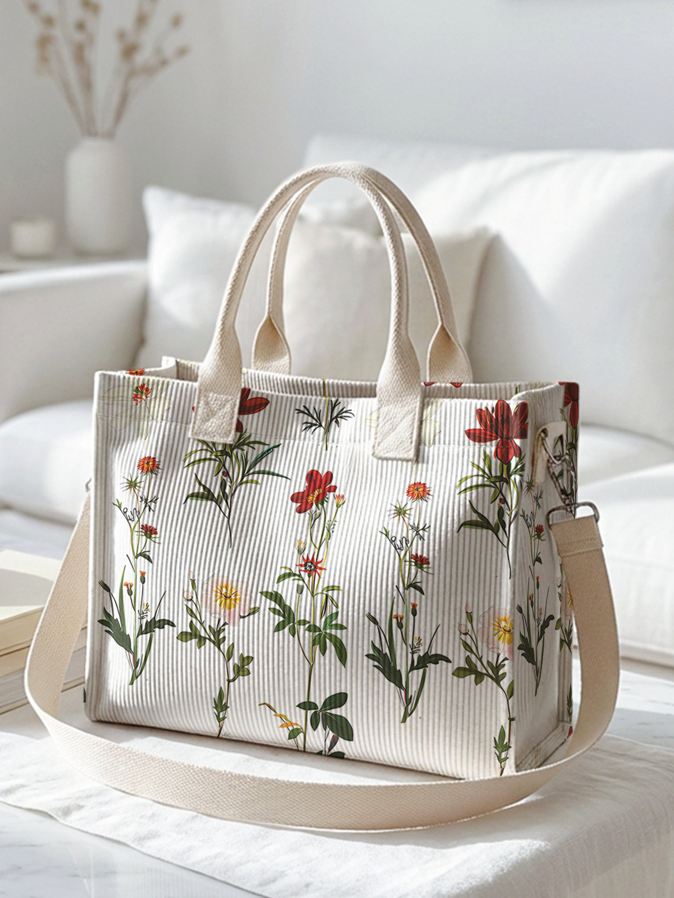 Vintage Botanical Wildflower P - Luxury Quilted Bags บทวิจารณ์และราคา