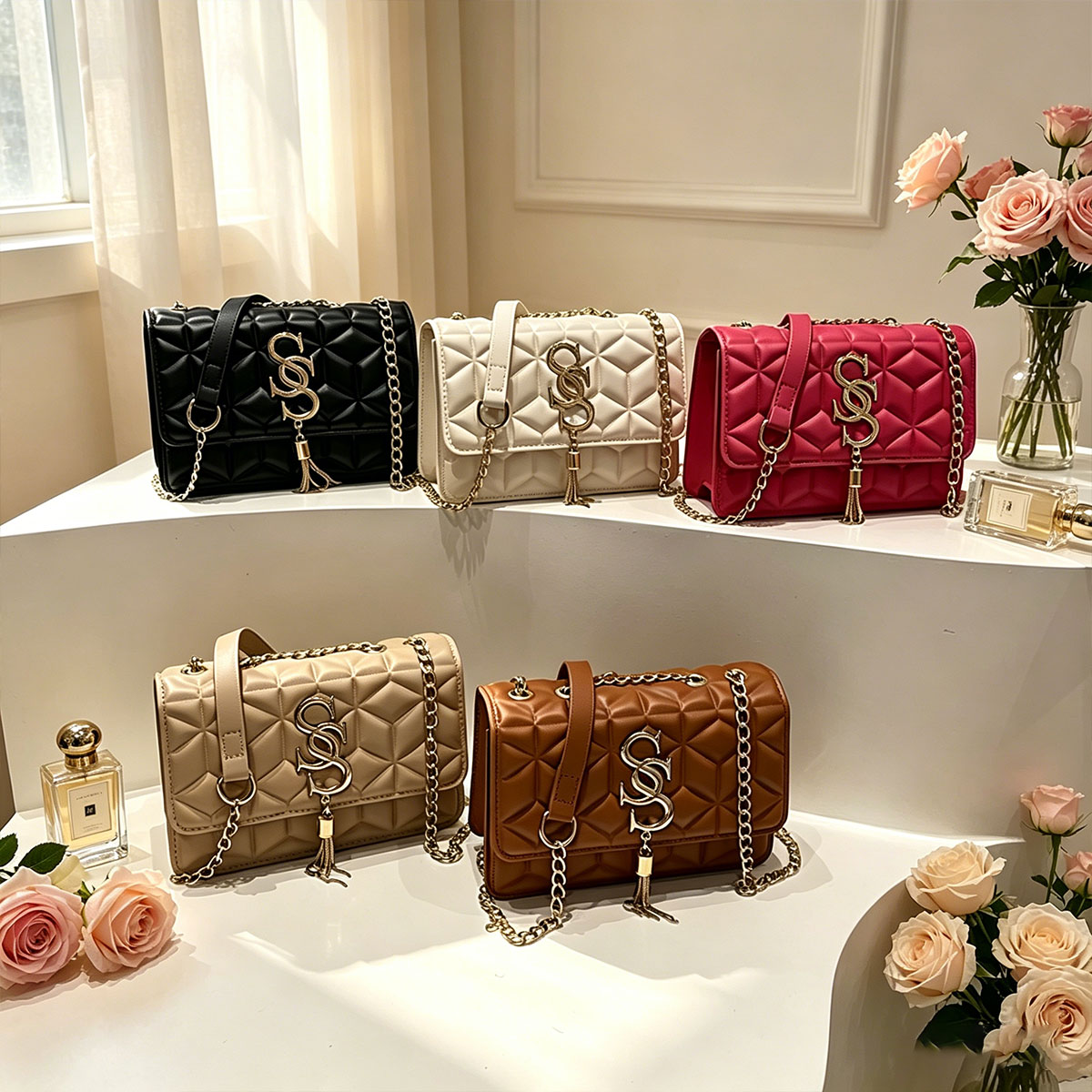 Light Luxury Trend Argyle Quil - Luxury Quilted Bags บทวิจารณ์และราคา
