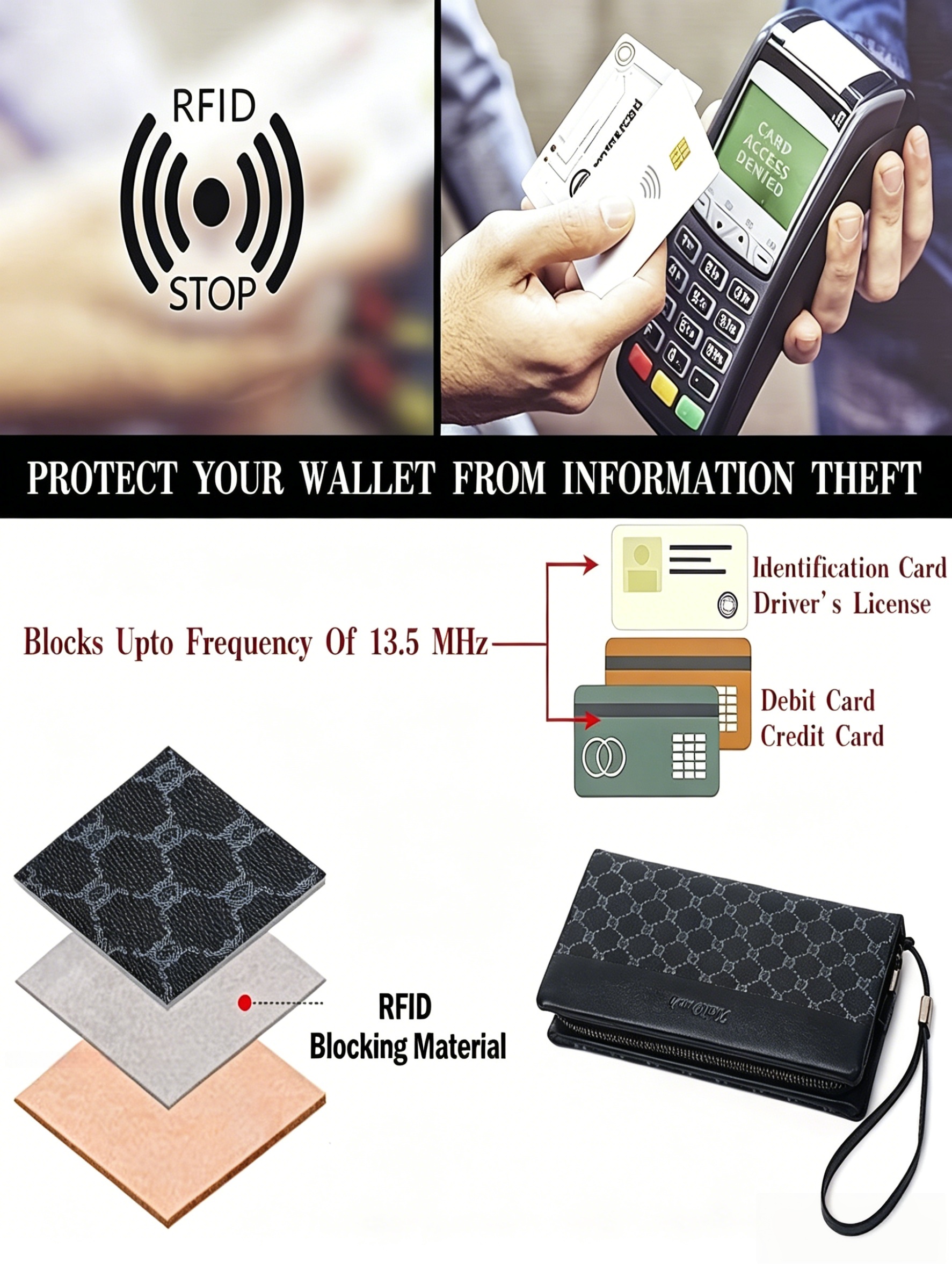 Men's Long Wristlet Wallet, La - Wristlet Wallet Zipper บทวิจารณ์และราคา