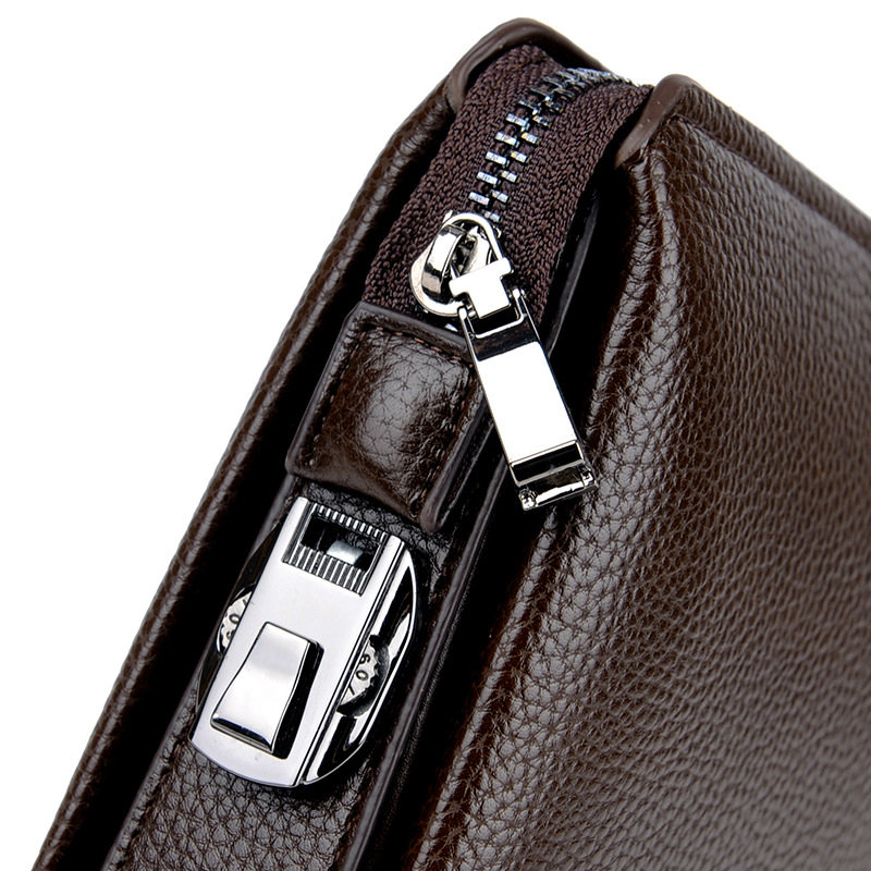 Leather Long Purse Password Mo - Wristlet Wallet Zipper บทวิจารณ์และราคา