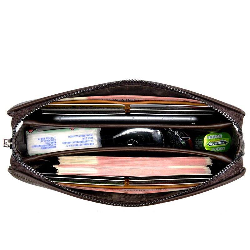 Leather Long Purse Password Mo - Wristlet Wallet Zipper บทวิจารณ์และราคา