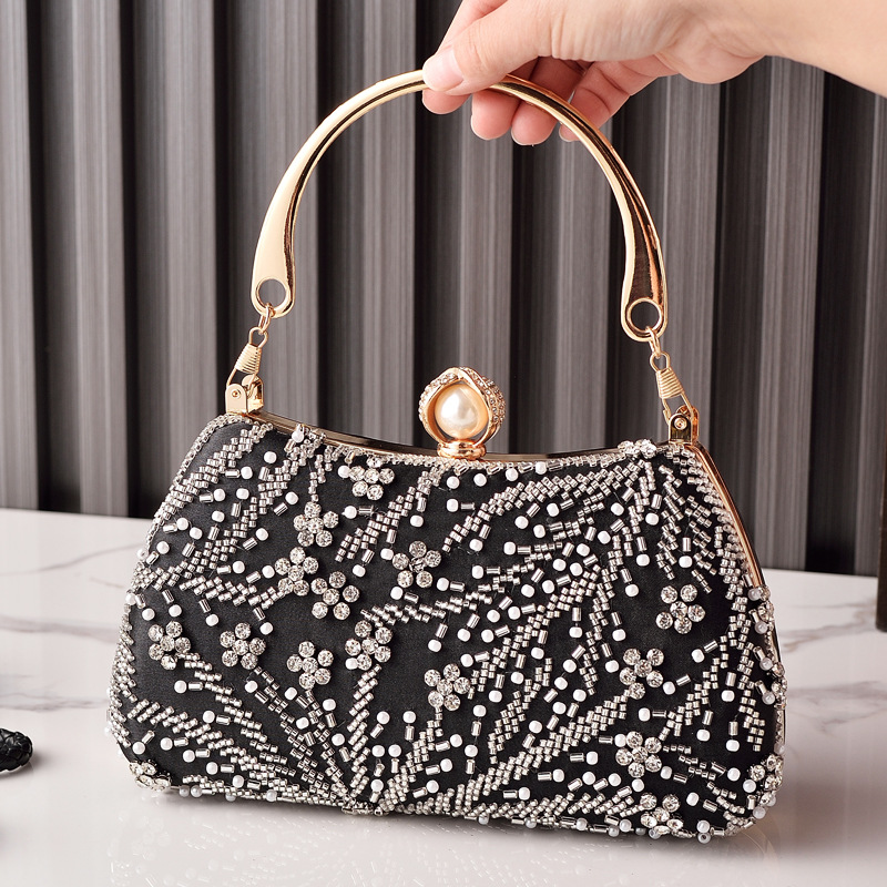 Black Handbag Beading Vintage  - Luxury Bags China Wholesale บทวิจารณ์และราคา