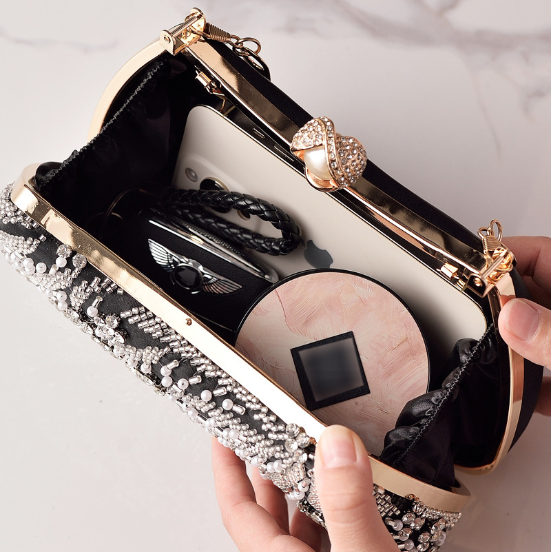 Black Handbag Beading Vintage  - Luxury Bags China Wholesale บทวิจารณ์และราคา