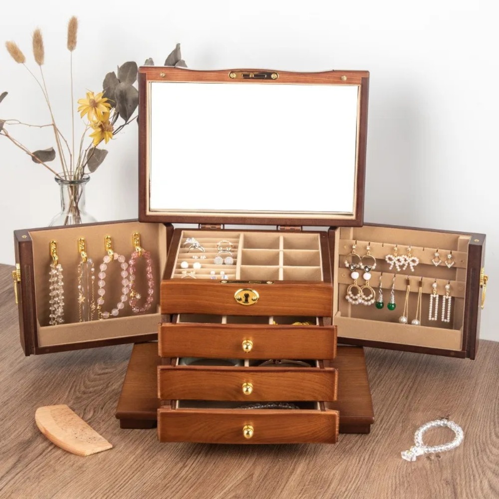 Wooden Jewelry Box Organizer S - Luxury Bags List บทวิจารณ์และราคา