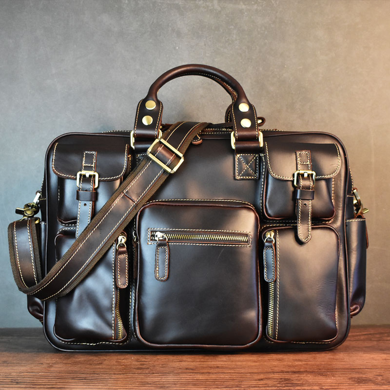 Vintage Men's Black Shoulder B - Luxury Bags Laptop บทวิจารณ์และราคา