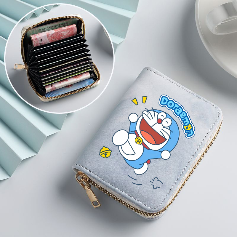 Doraemon Woman Short Wallet An - Wristlet Wallet Zipper บทวิจารณ์และราคา