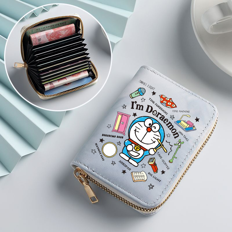 Doraemon Woman Short Wallet An - Wristlet Wallet Zipper บทวิจารณ์และราคา