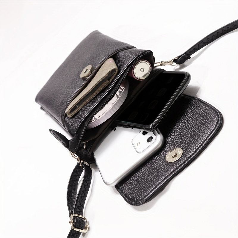 Women Leather Crossbody Phone  - Wristlet Wallet Zipper บทวิจารณ์และราคา