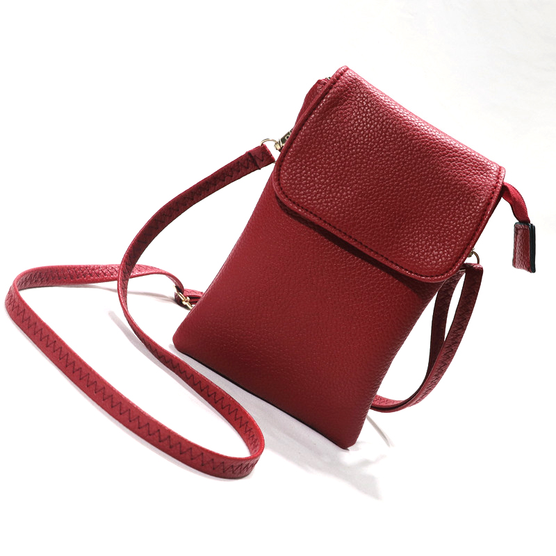 Women Leather Crossbody Phone  - Wristlet Wallet Zipper บทวิจารณ์และราคา