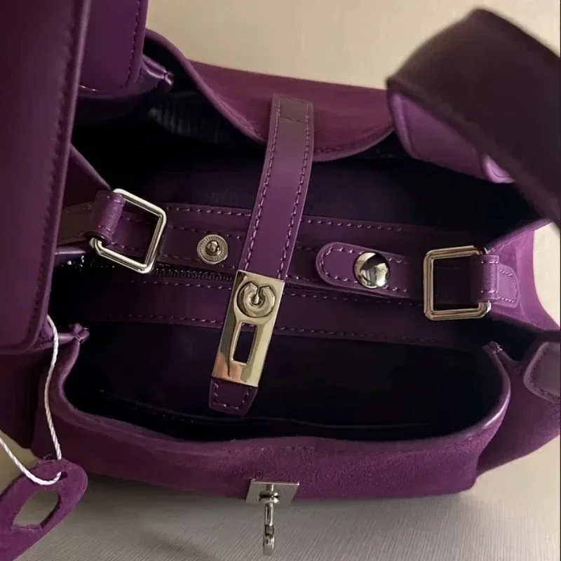 Luxury Suede Bucket Bag With S - Luxury Bags With Silver Hardware บทวิจารณ์และราคา
