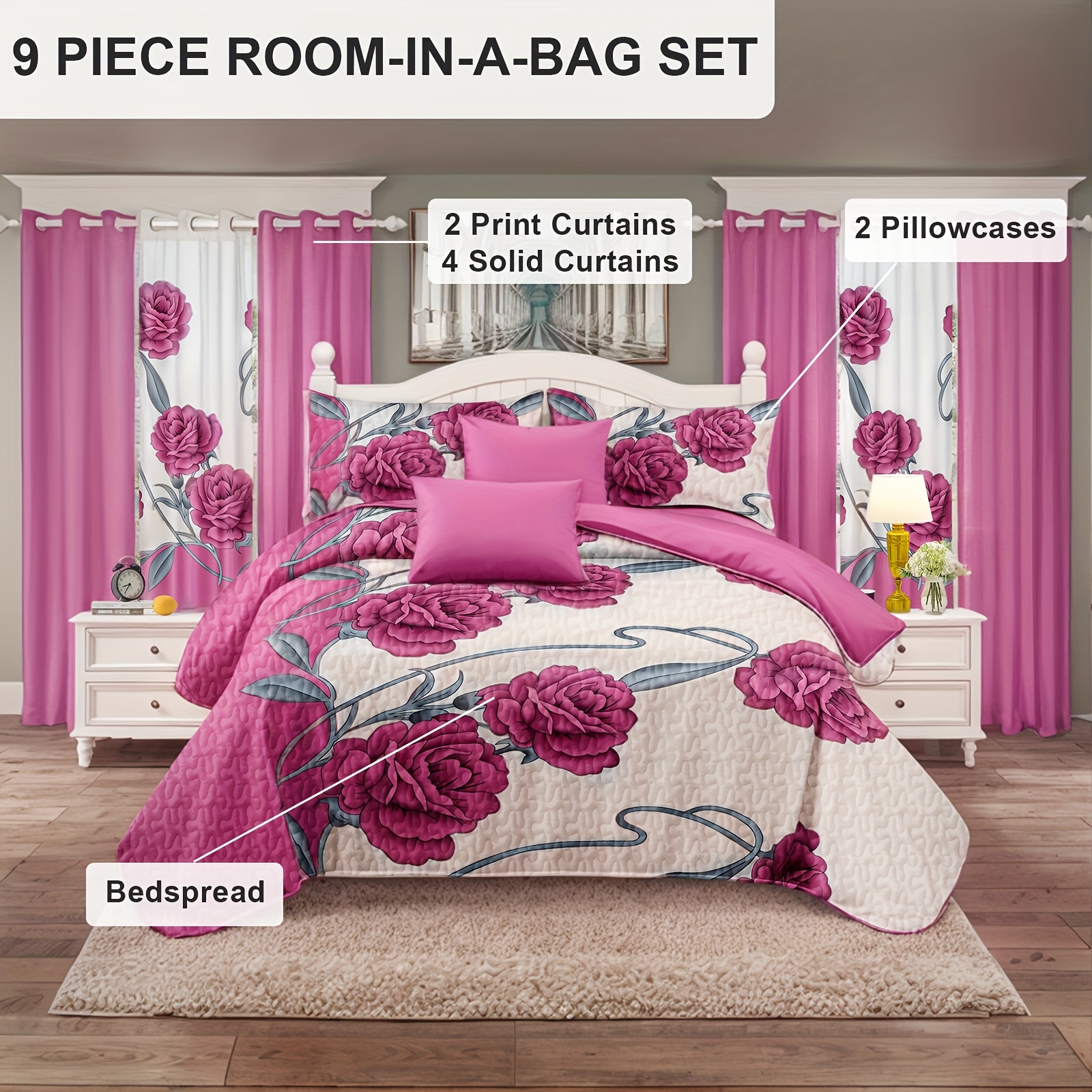 9pcs In A Bag Thick Touch Bed  - Luxury Bags Dry Clean บทวิจารณ์และราคา