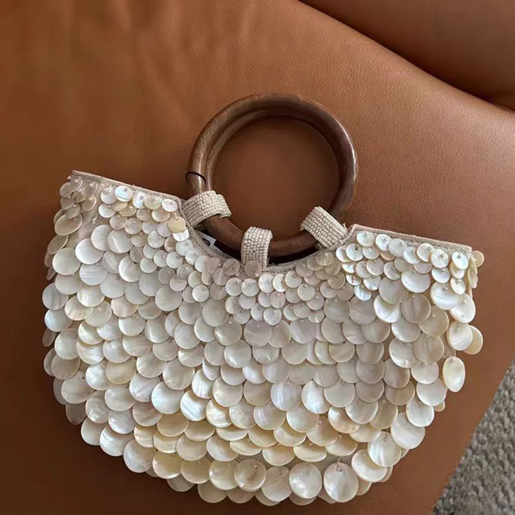Exquisite Beaded Bag Handmade  - Wristlet Wallet Zipper บทวิจารณ์และราคา