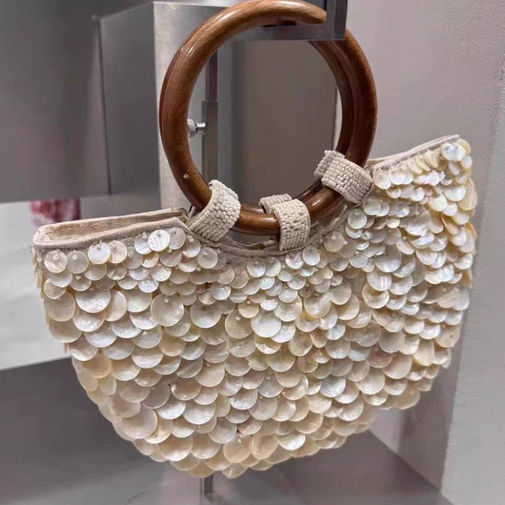 Exquisite Beaded Bag Handmade  - Wristlet Wallet Zipper บทวิจารณ์และราคา