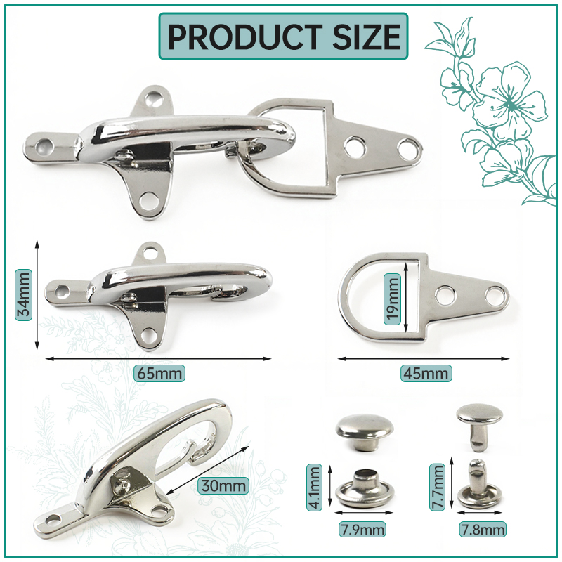 1-5Pcs 4/5cm Silver Metal Buck - Luxury Bags With Silver Hardware บทวิจารณ์และราคา