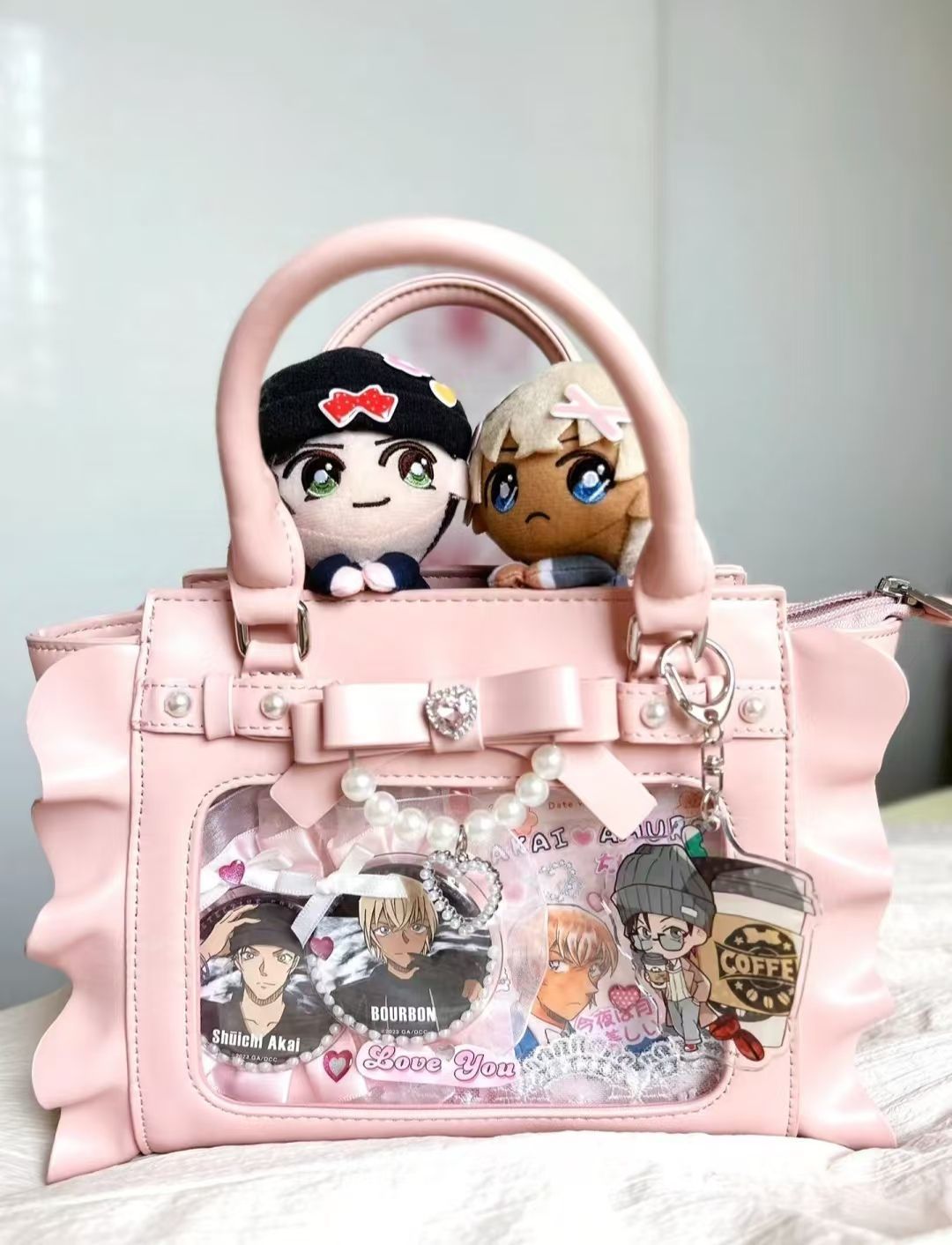 Harajuku Square Pink Ita Bag W - Wristlet Wallet Zipper บทวิจารณ์และราคา